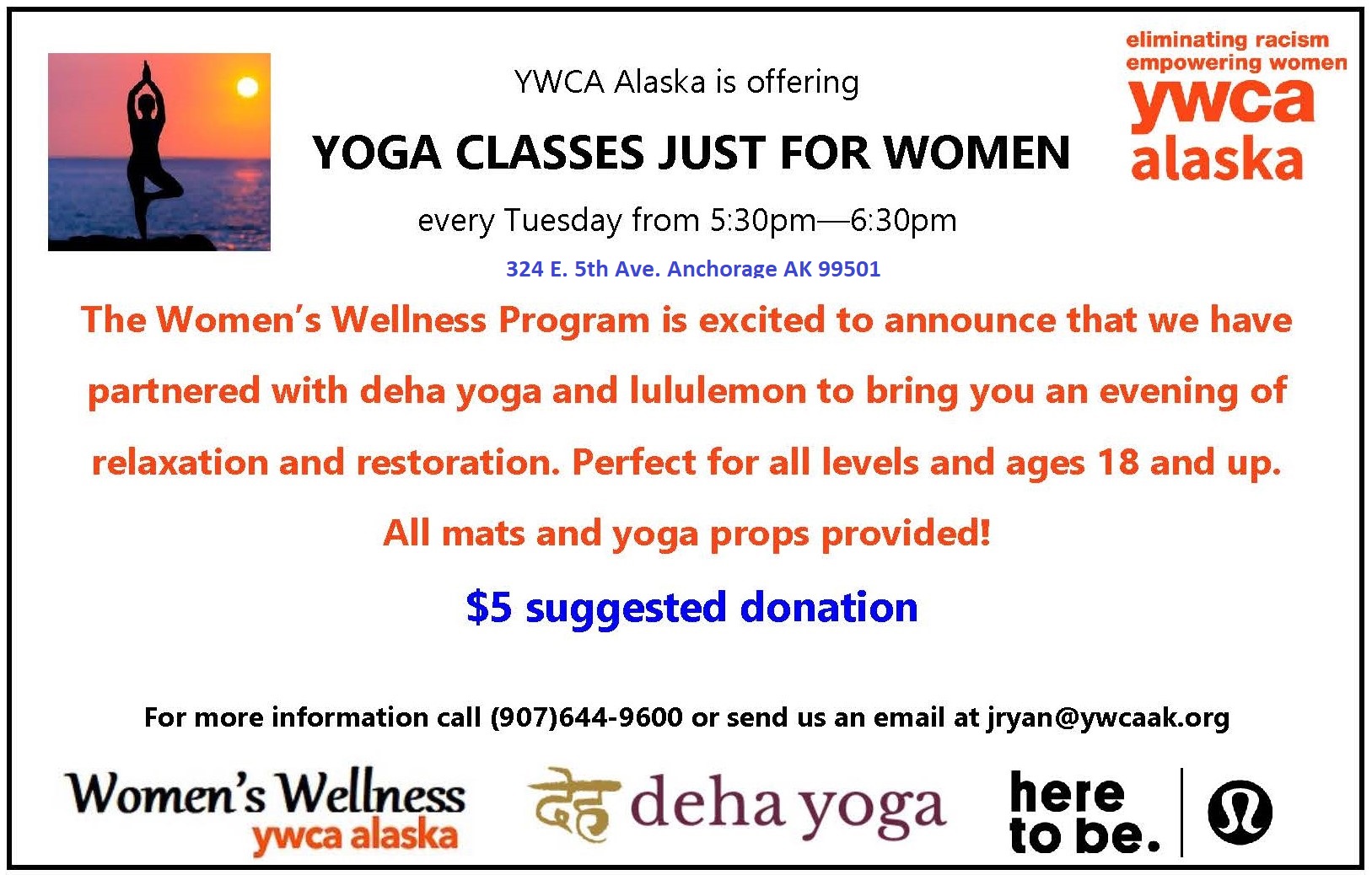 Superaffordable yoga classes just for women (Anchorage) Alaska