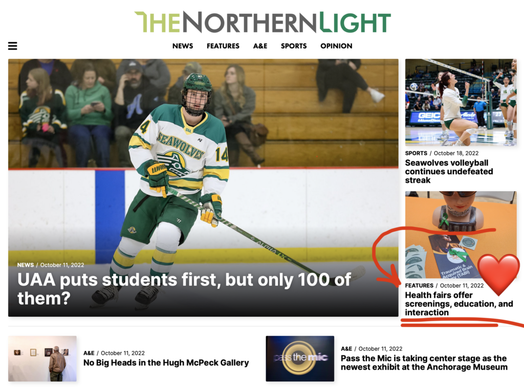 AHF Health Fairs Spotlighted by The Northern Light Thank You